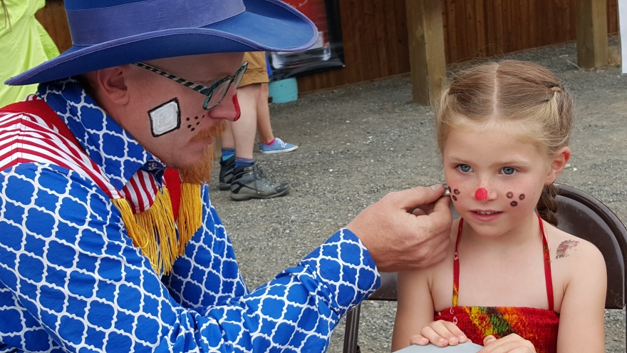 rodeo clown face painting